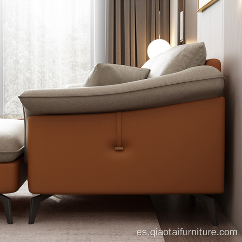 Sofá de esponja para tres personas de sala de estar moderna